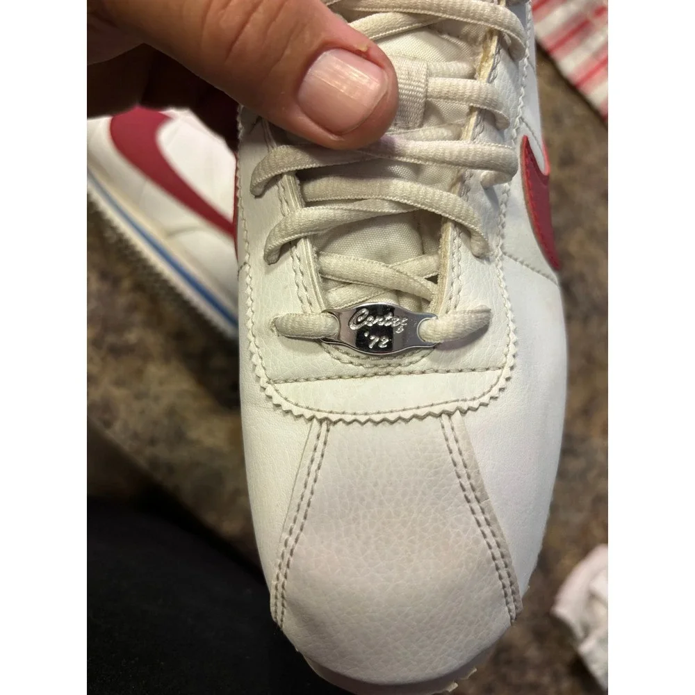 Nike Cortez Basic SL White Red Blue Youth Sneakers 904764-103 Size 6Y